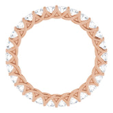 14K Rose 1 1/2 CTW Natural Diamond Eternity Band